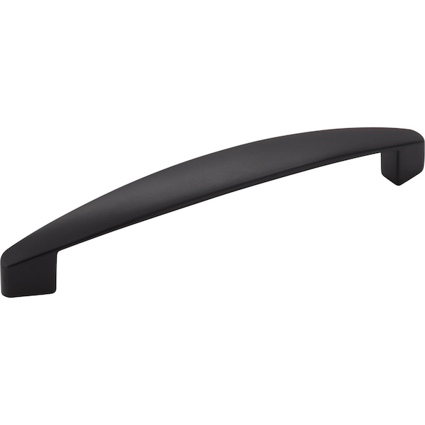 Elements 128 mm Center-to-Center Matte Black Asymmetrical Belfast Cabinet Pull 308-128BLK - main